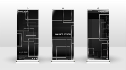 Vertical banner template design. can be used for brochures, covers, publications, etc. Geometric shapes vector design of modern backgrounds