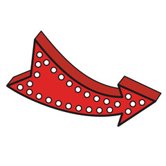 Pointer flat color illustration on white