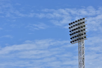 Lighting panel in the stadium and sky,Sport light