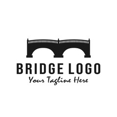 Bridge retro simple logo design inspiration