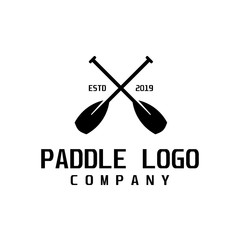 Paddle retro logo design inspiration - obrazy, fototapety, plakaty