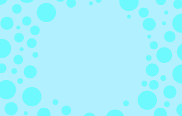 The blue circle spread at the edge. Vector abstract background