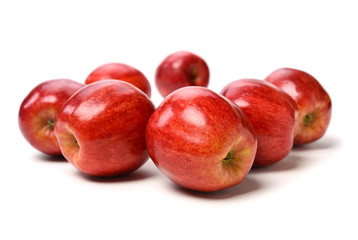 Red apples isolated on white background