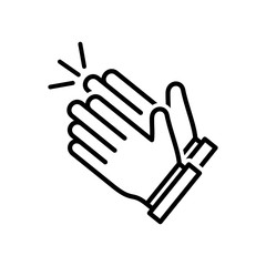 Obraz premium Clapping hand icon vector eps 10 design template