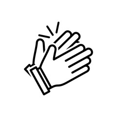 Clapping hand icon vector eps 10 design template