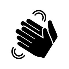 Clapping hand icon vector eps 10 design template