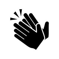 Obraz premium Clapping hand icon vector eps 10 design template