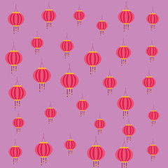 Chinese paper lantern hanging light background pattern