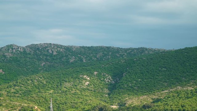 beautiful landscape. mountain zoom view. 4k