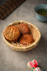 Chinese traditional festival Mid-Autumn Festival delicious mooncakes