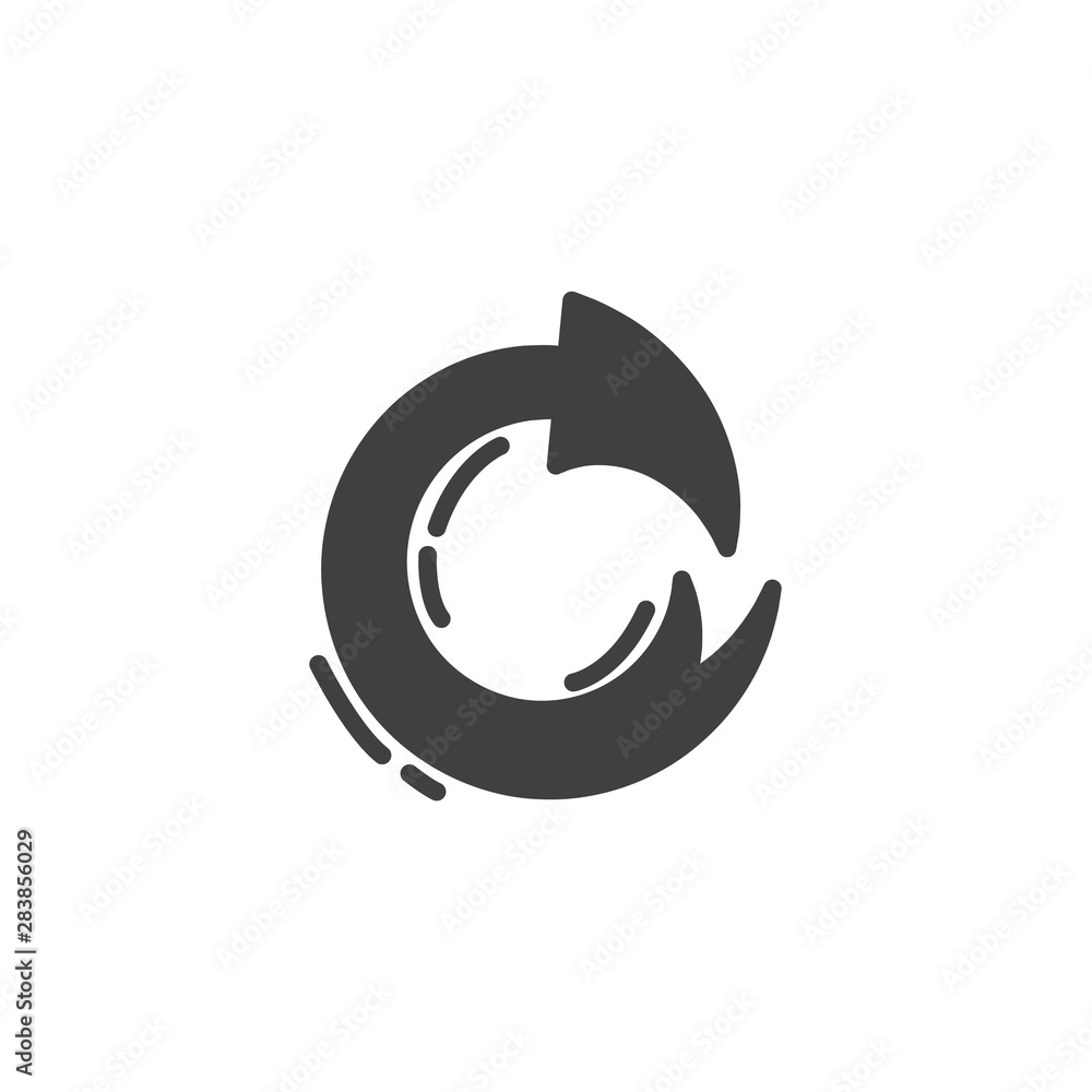 Poster refresh arrow vector icon. filled flat sign for mobile concept and web design. redo arrow glyph icon