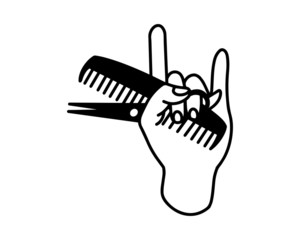hairdresser/ barber vector illustration that can used as logo, branding, decal , etc 