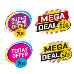 Sale and special offer tag, price tags, Sales Label, Vector illustration.