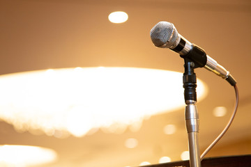 講演会のマイク