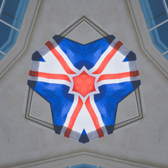 Abstract Red, White & Blue Motif