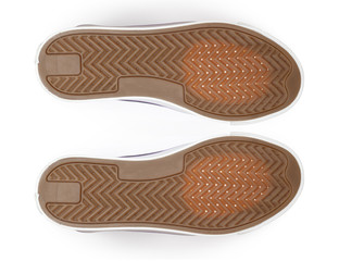Bottom of shoes, isolated on white background.