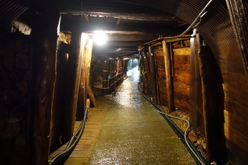 足尾銅山の坑道跡　copper mine tunnel  (Tochigi,Japan)