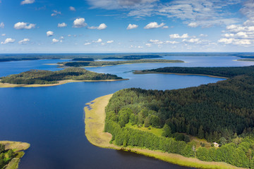 Usma lake in western Latvia. - obrazy, fototapety, plakaty