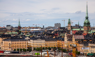Fototapeta na wymiar Sanoramic view of Stockholm