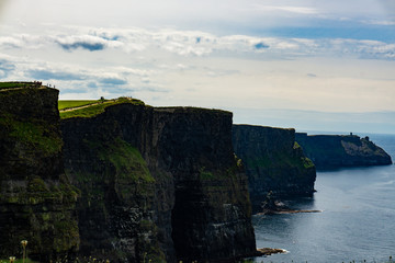 Cliffs of Moher, sea cliffs located at the southwestern edge of the Burren region in County Clare, Ireland