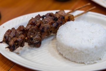 pork barbecue with rice