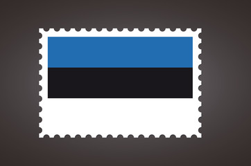 Vector letter stamp flag of EE. Flag of Estonia.