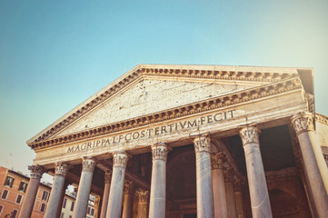 View of Pantheon basilica - Rome, Italy
