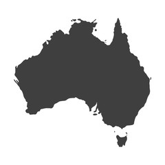 map of australia on white background