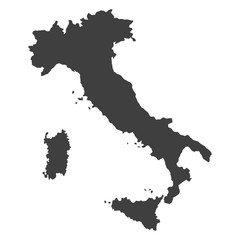 vector map of italy on white background