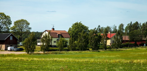 Fototapeta na wymiar Houses in the village