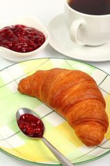 croissant and coffee