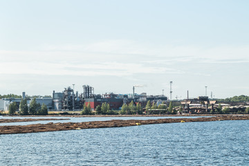Obraz premium Lappeenranta, Finland - August 7, 2019: Upm factory in Lappeenranta, Finland