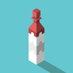 Pawn on jigsaw cubes