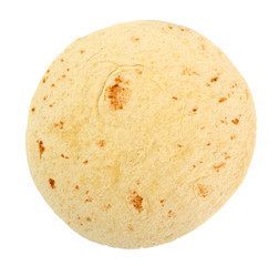 Tortilla Wrap Bread. Isolated on a white background.