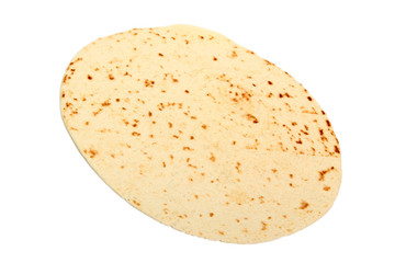 Tortilla Wrap Bread. Isolated on a white background.