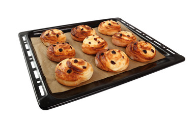 Bread Roll with raisins and cottage cheese filling
