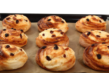 Bread Roll with raisins and cottage cheese filling
