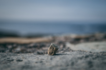 Rock in the beach