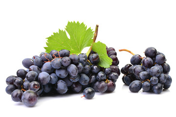 Grapes on a white background