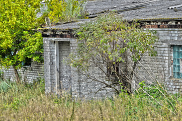 Abandoned huge milk farm near Chernobyl Area. Kiev Region. HDR