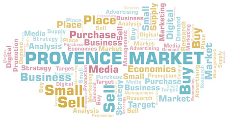 Obraz premium Provence Market word cloud. Vector made with text only.
