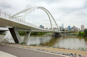 Stormy skies over city of Edmonton, Alberta, Canada.