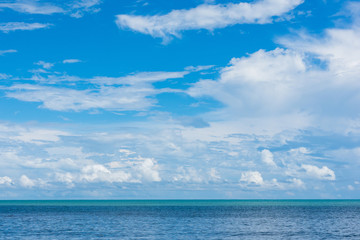 Blue sky and sea water