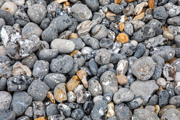 Kieselsteine am Strand