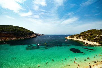 Tropical island in Ibiza from Cala Salada