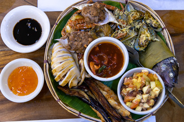 Philippines style grilled seafood