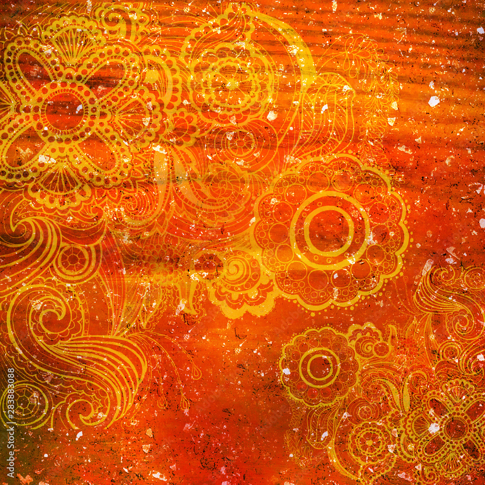 Fototapete abstract background with a skatch pattern , grunge texture. freehand drawing with computer graphics.