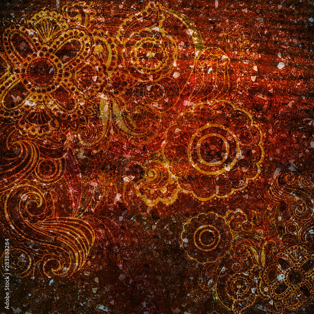 Fototapete abstract background with a skatch pattern , grunge texture. freehand drawing with computer graphics.