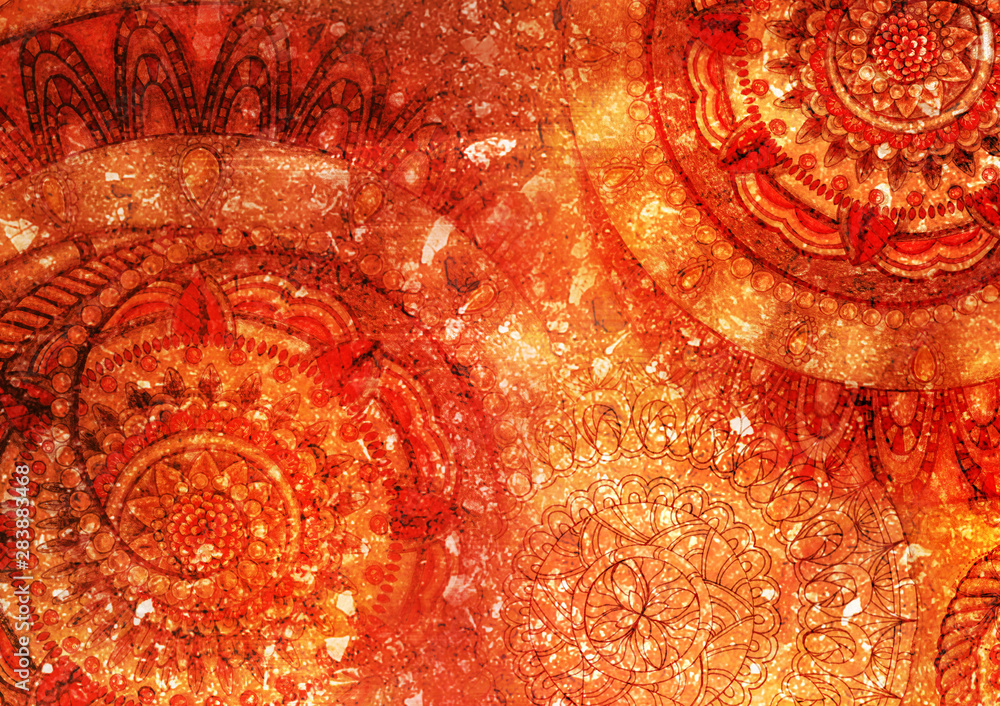 Fototapete abstract background with a skatch pattern , grunge texture. freehand drawing with computer graphics.