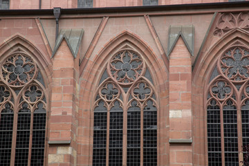 Obraz premium Facade of Mainzer Dom Cathedral Church; Mainz